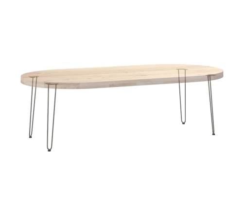 Patas mesa tipo horquilla 4 uds acero macizo acero natural 72cm