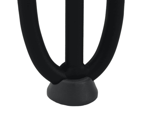 Patas de mesa tipo horquilla 4 unidades acero macizo negro 10cm