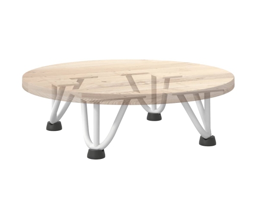 Patas de mesa tipo horquilla 4 uds acero macizo blanco 10 cm