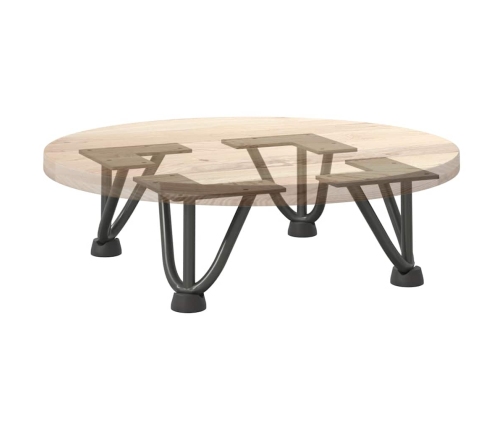 Patas de mesa tipo horquilla 4 uds acero macizo antracita 10 cm