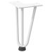 Patas de mesa tipo horquilla 4 uds acero macizo blanco 20 cm