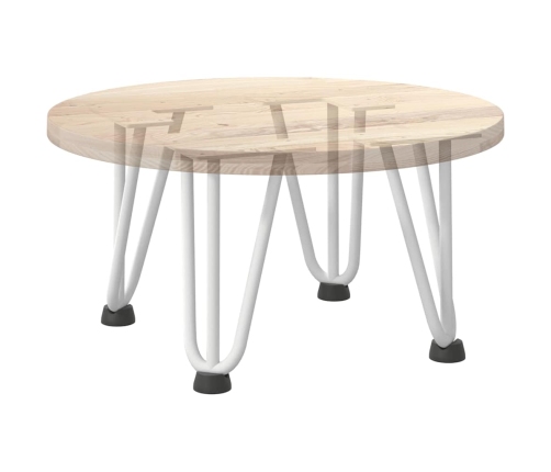 Patas de mesa tipo horquilla 4 uds acero macizo blanco 20 cm