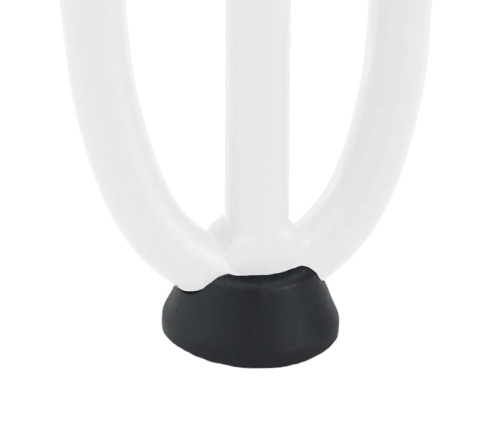 Patas de mesa tipo horquilla 4 uds acero macizo blanco 20 cm