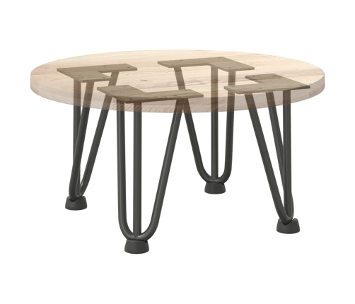 Patas de mesa tipo horquilla 4 uds acero macizo antracita 20 cm