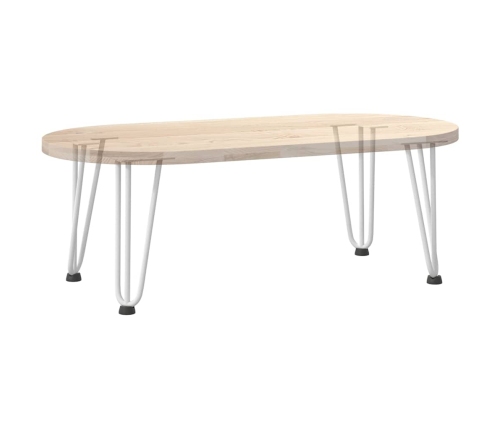 Patas de mesa tipo horquilla 4 uds acero macizo blanco 30 cm