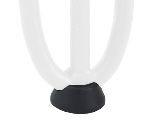 Patas de mesa tipo horquilla 4 uds acero macizo blanco 30 cm