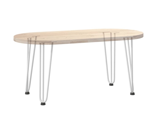 Patas de mesa tipo horquilla 4 uds acero macizo blanco 42 cm