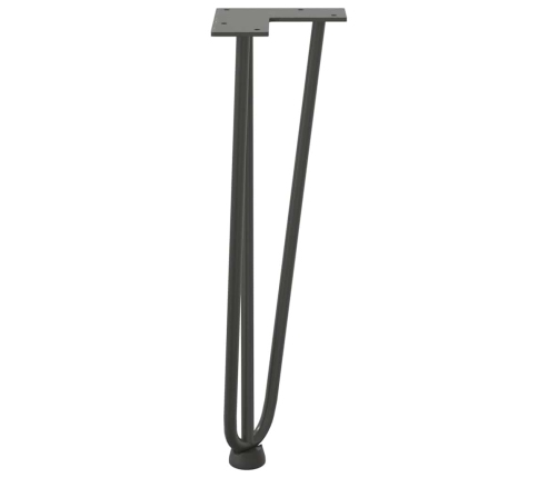 Patas de mesa tipo horquilla 4 uds acero macizo antracita 42 cm