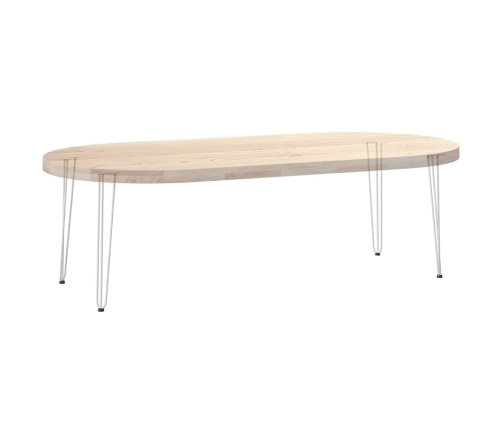 Patas de mesa tipo horquilla 4 uds acero macizo blanco 72 cm