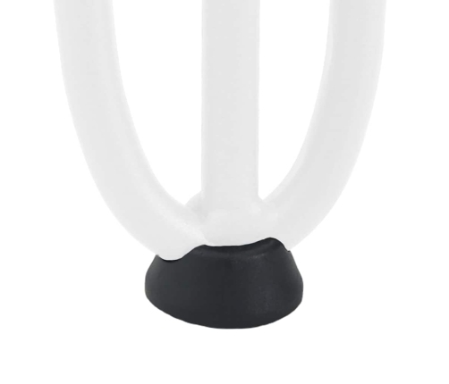 Patas de mesa tipo horquilla 4 uds acero macizo blanco 72 cm