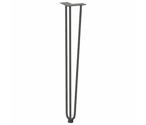 Patas de mesa tipo horquilla 4 uds acero macizo antracita 72 cm