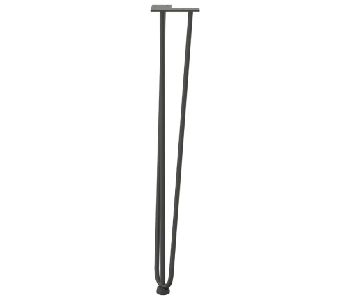 Patas de mesa tipo horquilla 4 uds acero macizo antracita 72 cm