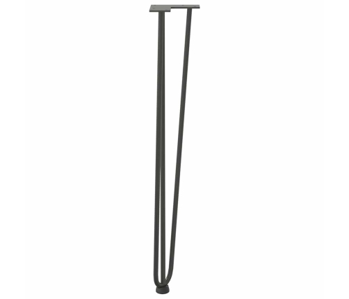 Patas de mesa tipo horquilla 4 uds acero macizo antracita 72 cm