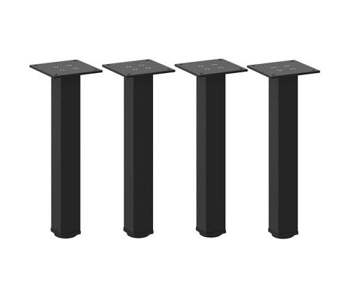 Patas para mesa de centro 4 uds acero negro 30-32 cm