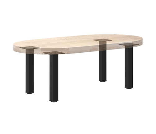 Patas para mesa de centro 4 uds acero negro 30-32 cm