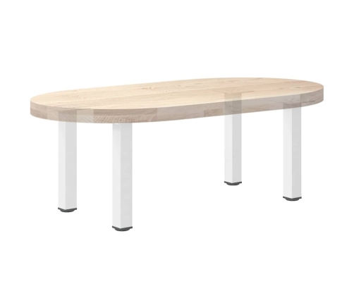 Patas para mesa de centro 4 uds acero blanco 30-32 cm