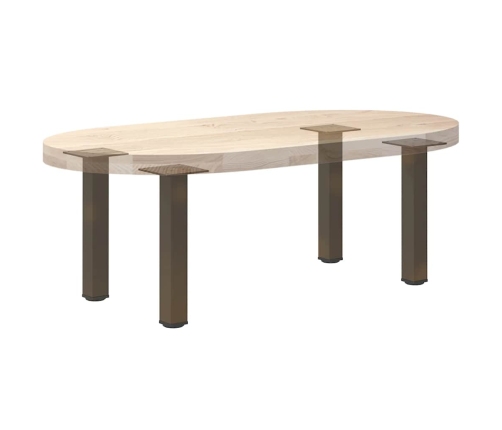 Patas para mesa de centro 4 uds acero acero natural 30-32 cm