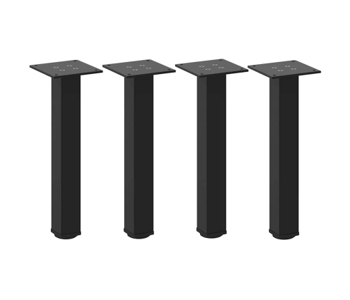 Patas para mesa de centro 4 uds acero negro 42-44 cm