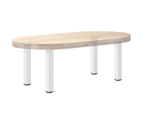 Patas para mesa de centro 4 uds acero blanco 42-44 cm