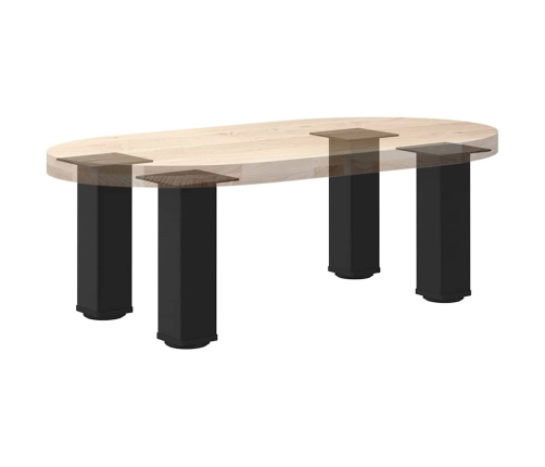 Patas para mesa de centro 4 uds acero negro 30-32 cm