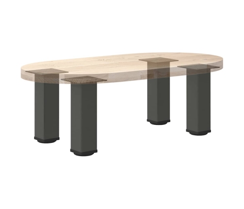 Patas para mesa de centro 4 uds acero antracita 30-32 cm