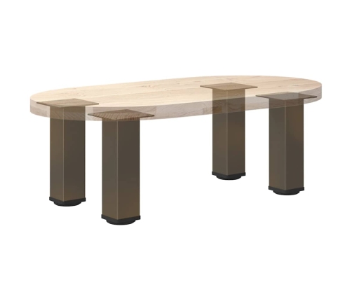 Patas para mesa de centro 4 uds acero acero natural 30-32 cm