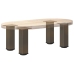 Patas para mesa de centro 4 uds acero acero natural 30-32 cm