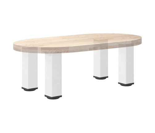 Patas para mesa de centro 4 uds acero blanco 42-44 cm