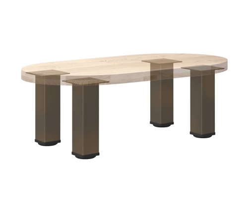 Patas para mesa de centro 4 uds acero acero natural 42-44 cm