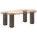 Patas para mesa de centro 4 uds acero acero natural 42-44 cm