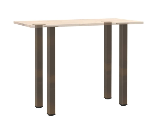 Patas para mesa de centro 4 uds acero acero natural 90-92 cm