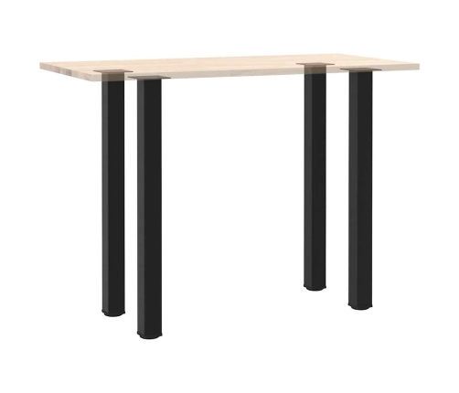 Patas para mesa de centro 4 uds acero negro 110-112 cm