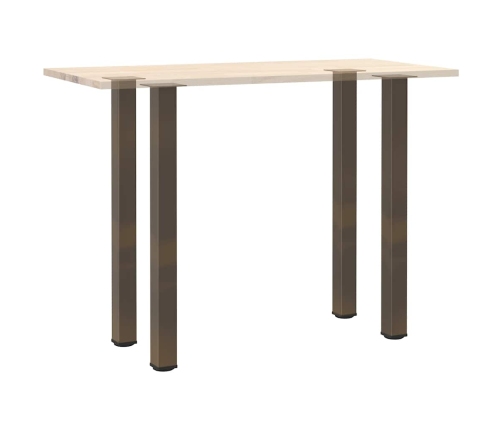 Patas para mesa de centro 4 uds acero acero natural 110-112 cm