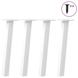 Patas para mesa de centro 4 uds acero blanco 30 cm