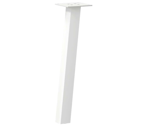 Patas para mesa de centro 4 uds acero blanco 42 cm