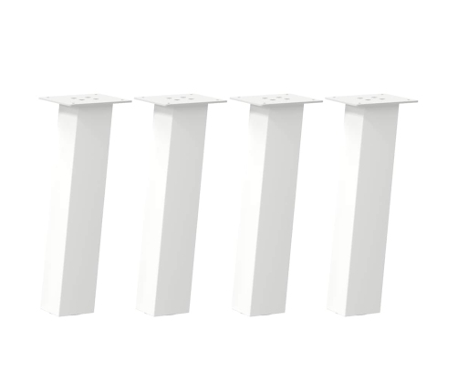 Patas para mesa de centro 4 uds acero blanco 30 cm