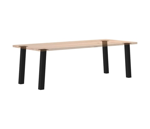 Patas para mesa de centro 4 uds acero negro 72 cm