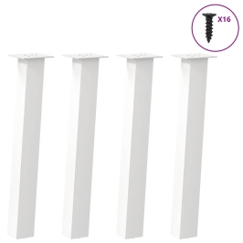 Patas para mesa de centro 4 uds acero blanco 72 cm