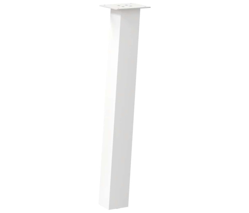 Patas para mesa de centro 4 uds acero blanco 72 cm