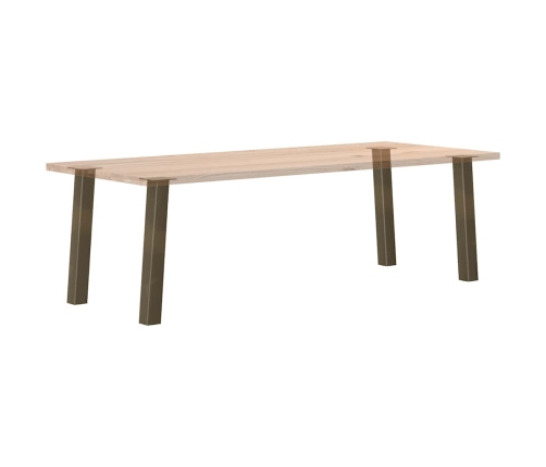 Patas para mesa de centro 4 uds acero acero natural 72 cm