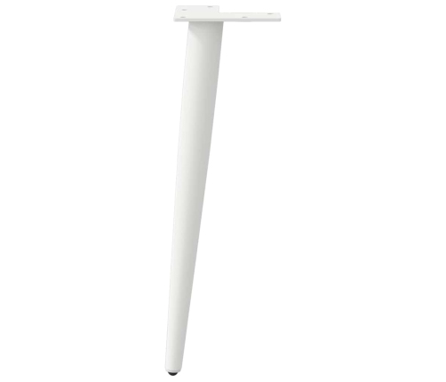 Patas para mesa de centro cónicas 4 uds acero blanco 30-31 cm