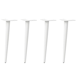 Patas para mesa de centro cónicas 4 uds acero blanco 42-43 cm