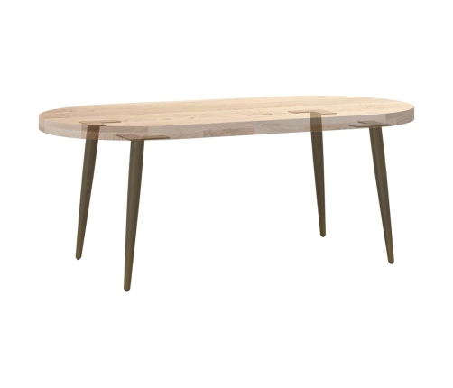 Patas para mesa de centro cónicas 4 uds acero natural 42-43cm