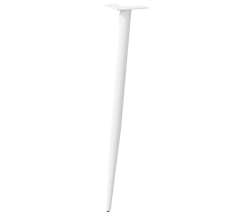Patas para mesa de centro cónicas 4 uds acero blanco 72-73 cm