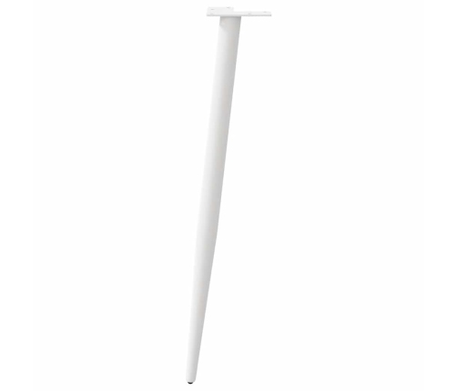 Patas para mesa de centro cónicas 4 uds acero blanco 72-73 cm