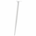 Patas para mesa de centro cónicas 4 uds acero blanco 72-73 cm