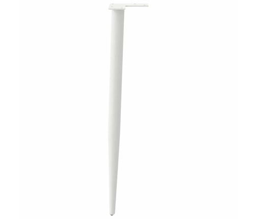 Patas para mesa de centro cónicas 4 uds acero blanco 72-73 cm