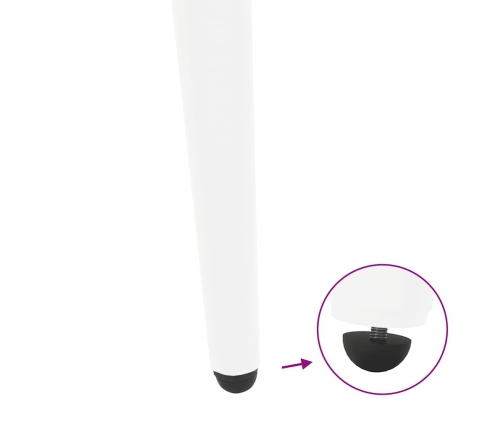 Patas para mesa de centro cónicas 4 uds acero blanco 72-73 cm