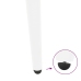 Patas para mesa de centro cónicas 4 uds acero blanco 72-73 cm