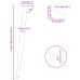 Patas para mesa de centro cónicas 4 uds acero blanco 72-73 cm